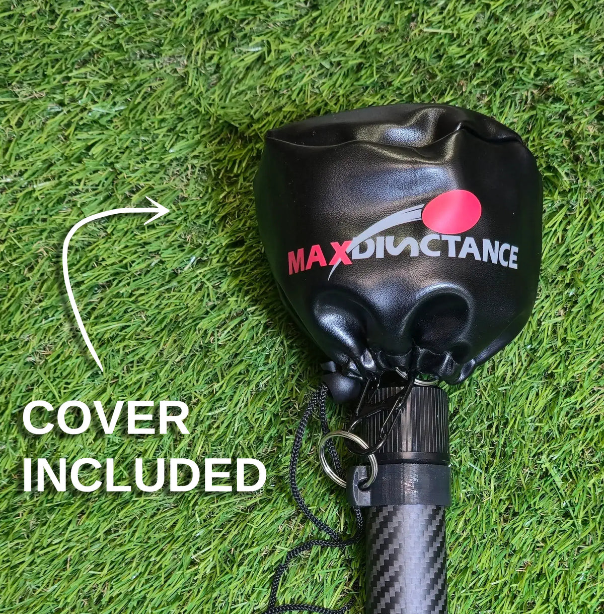 includes ballhead cover for maxdisctance disc golf retriever 