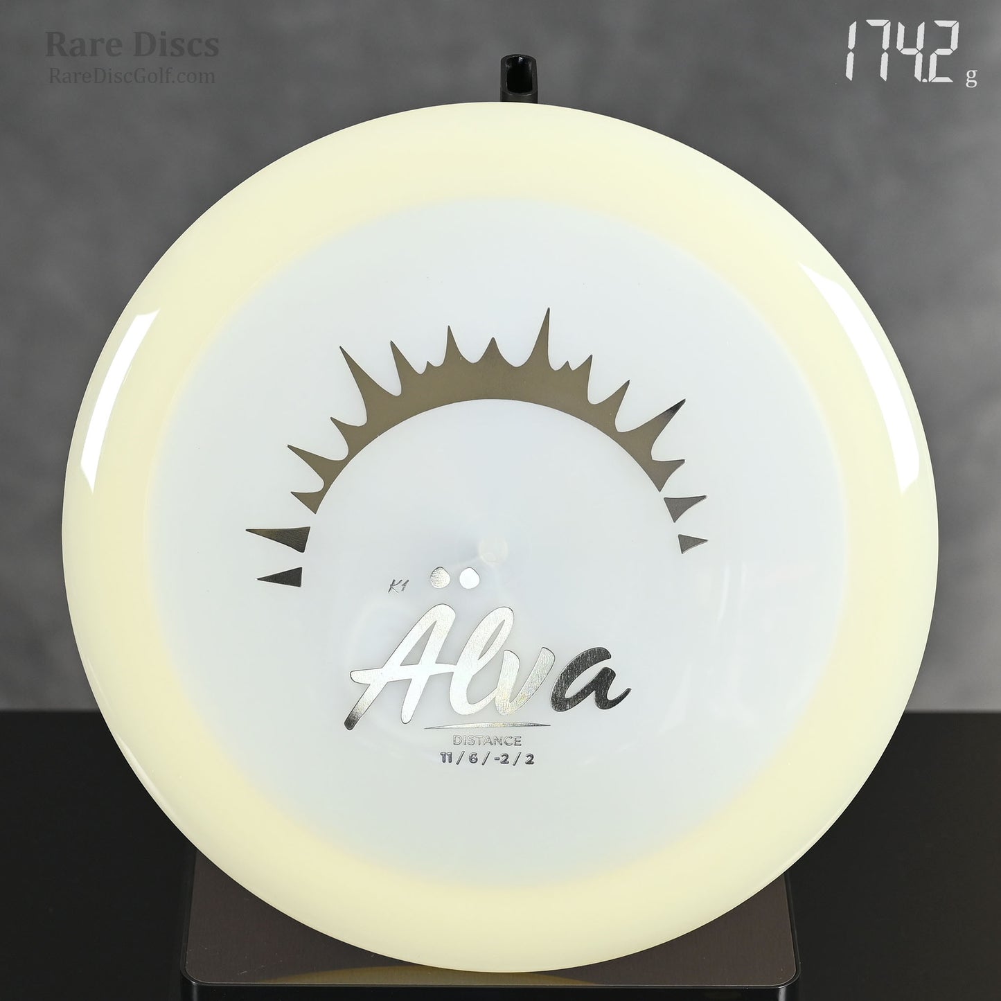 Kastaplast Alva straight flying disc golf driver K1 glow in the dark plastic Rare Discs Canada