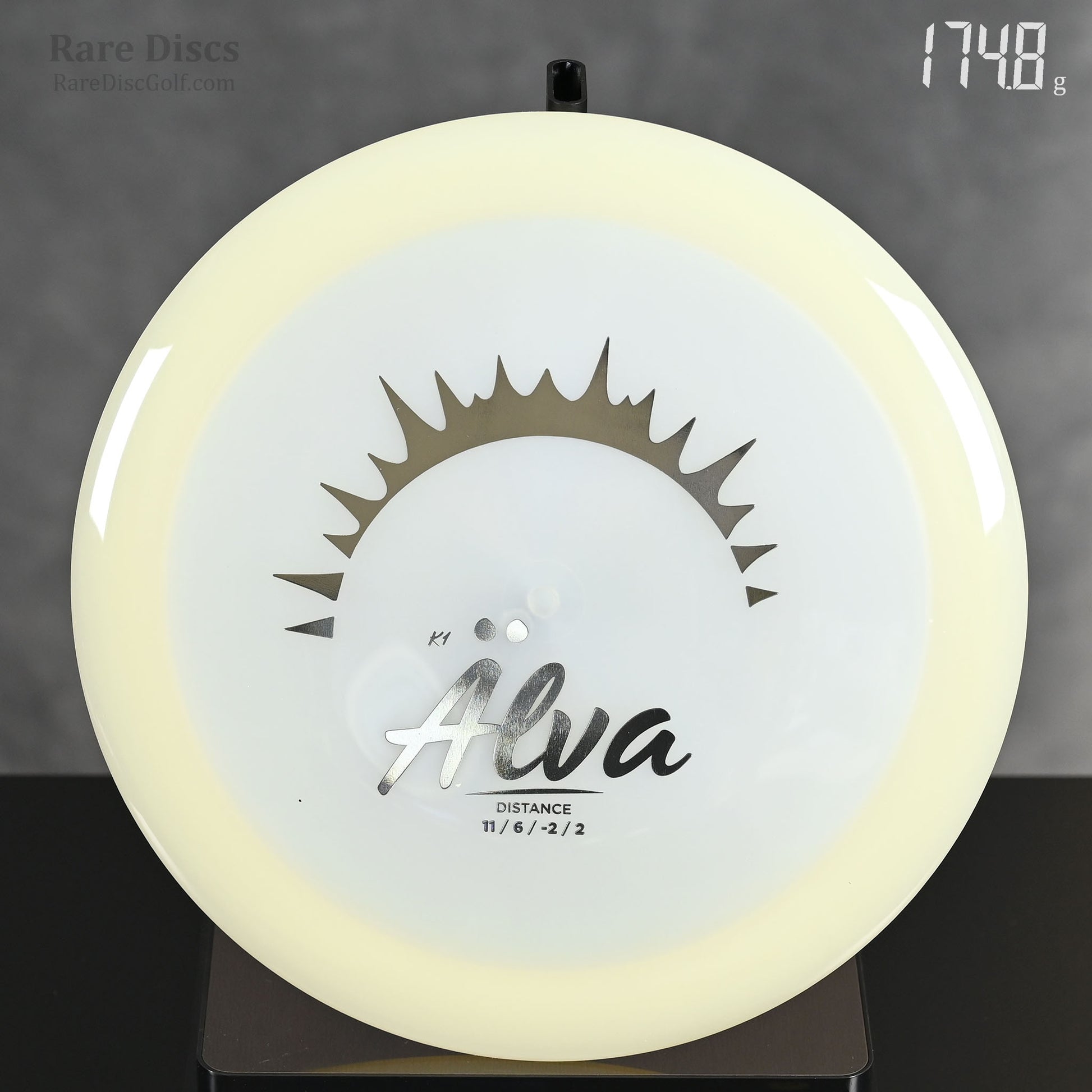 Kastaplast Alva straight flying disc golf driver K1 glow in the dark plastic Rare Discs Canada