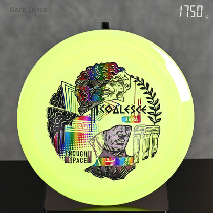 Thought Space Coalesce Aura Disc Golf Distance Driver Statue Brain Greek Stamp Rare Discs