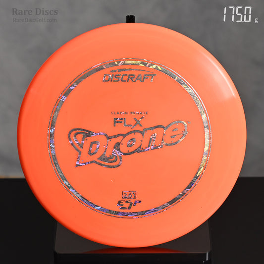 Discraft FLX Drone disc golf disc on a scale