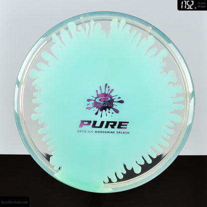 Latitude 64 Splash Pure Opto Ice Moonshine Glow clear disc golf disc