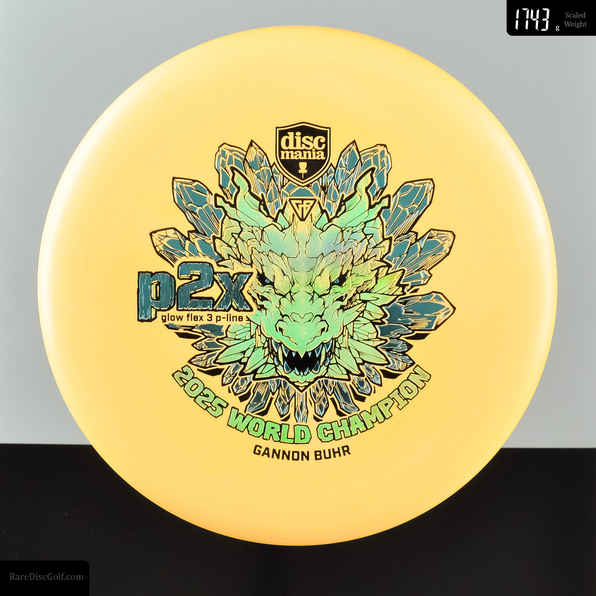 Discmania P2X - P-Line Flex 3 Glow 2025 Worlds – Rare Discs - Disc