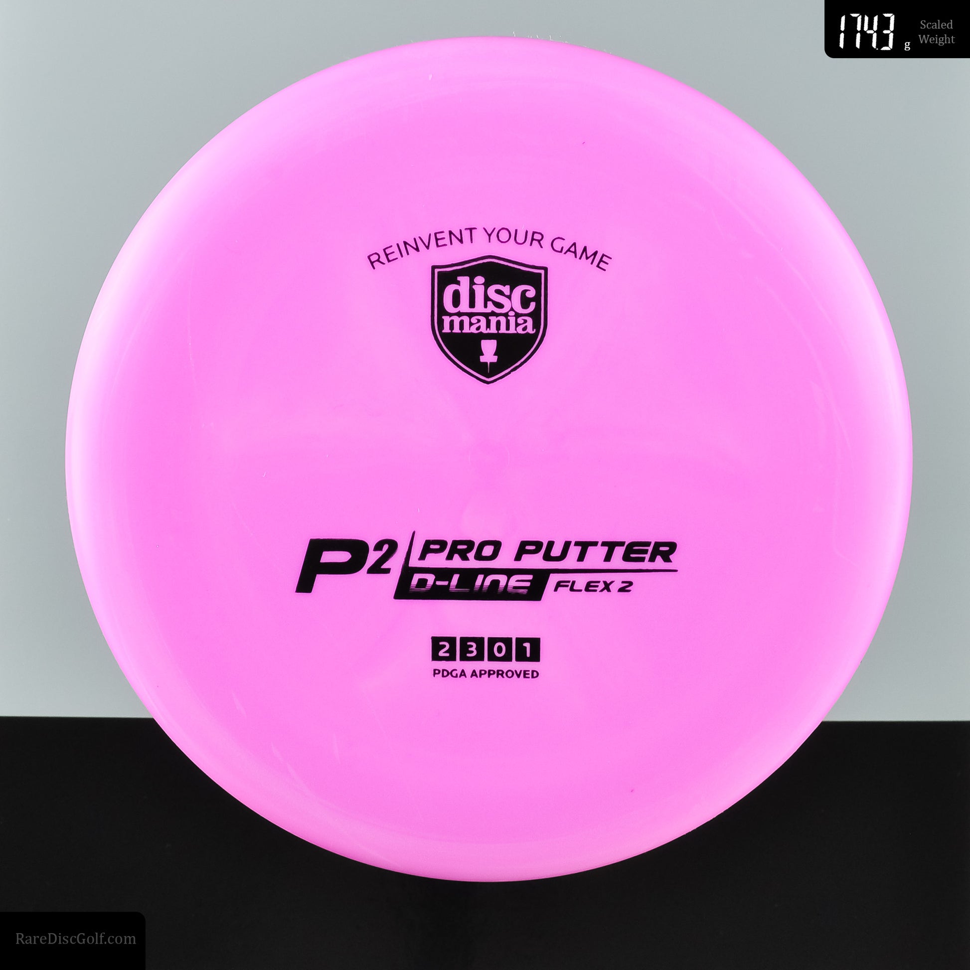 Trilogy Discmania P2 Pro Flex 2 D-Line disc golf putter in white