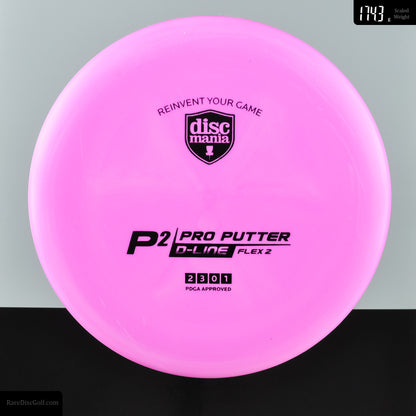 Trilogy Discmania P2 Pro Flex 2 D-Line disc golf putter in white