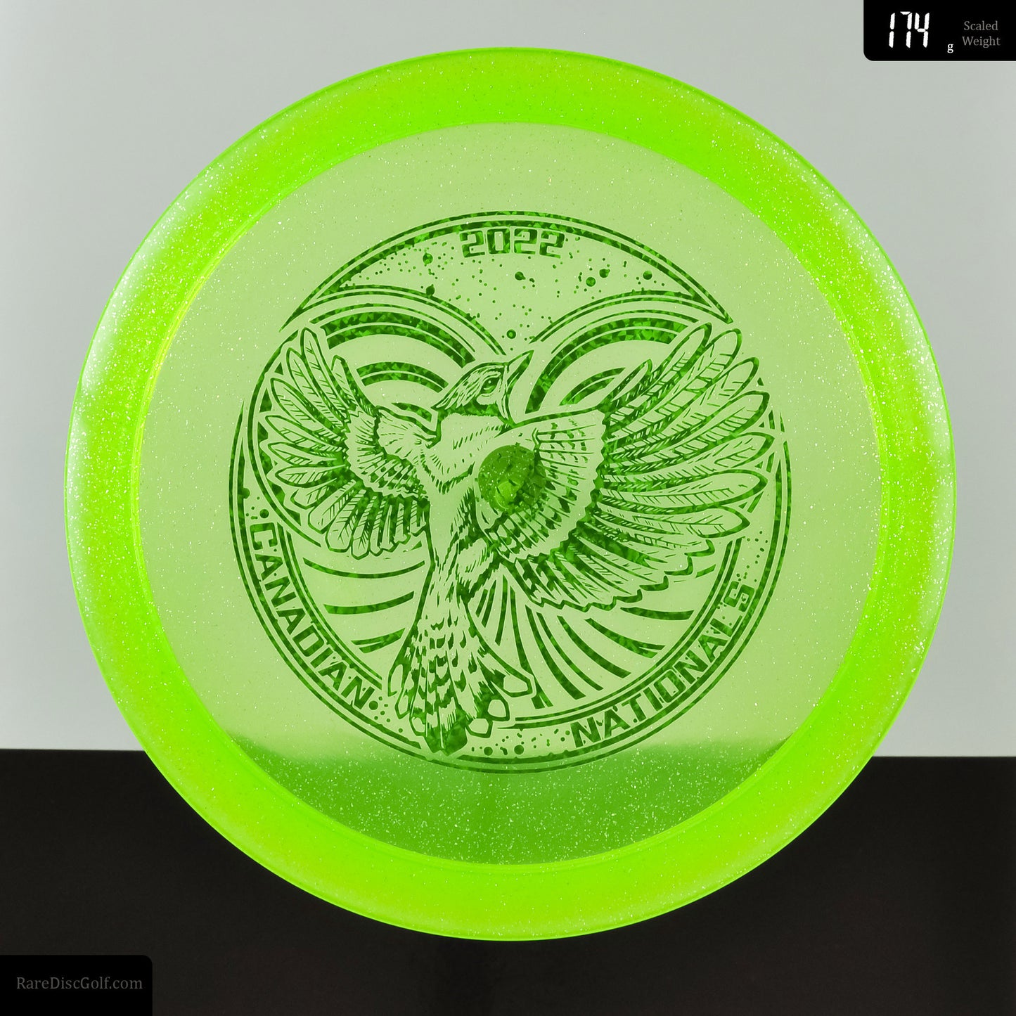 Discmania FD C-Line Metal Flake (Canada Nationals 2022 special edition stamp) disc golf fairway driver Rare Discs Canada - Green/Lime