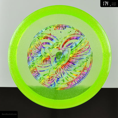 Discmania FD C-Line Metal Flake (Canada Nationals 2022 special edition stamp) disc golf fairway driver Rare Discs Canada - Lime/Rainbow
