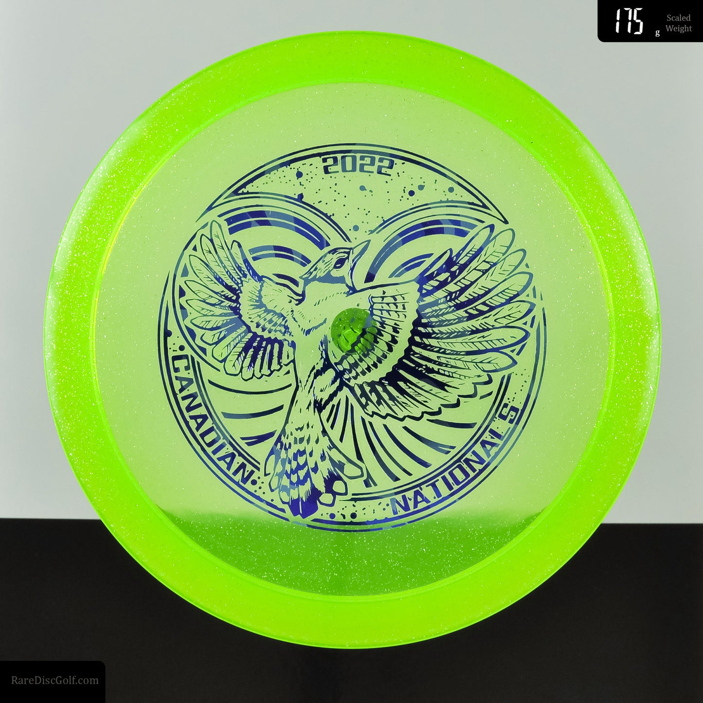 Discmania FD C-Line Metal Flake (Canada Nationals 2022 special edition stamp) disc golf fairway driver Rare Discs Canada - Dayglow Green/Blue