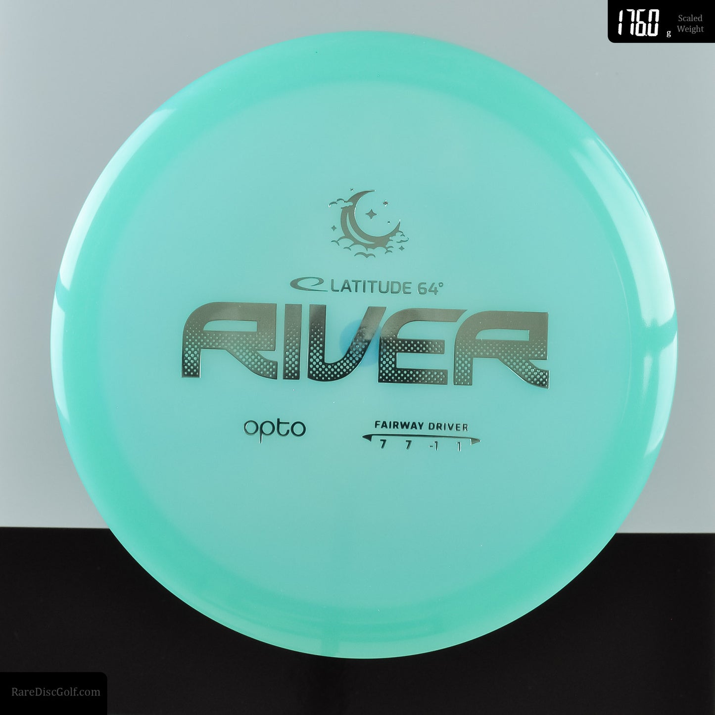 Latitude 64 River glow in the dark moonshine opto disc golf fairway driver straight flying frisbee disc. 