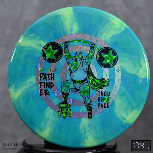 Thought Space Pathfinder Nebula Aura Stamp Strongman Weight Lifting Disc Golf Midrange Rare Discs