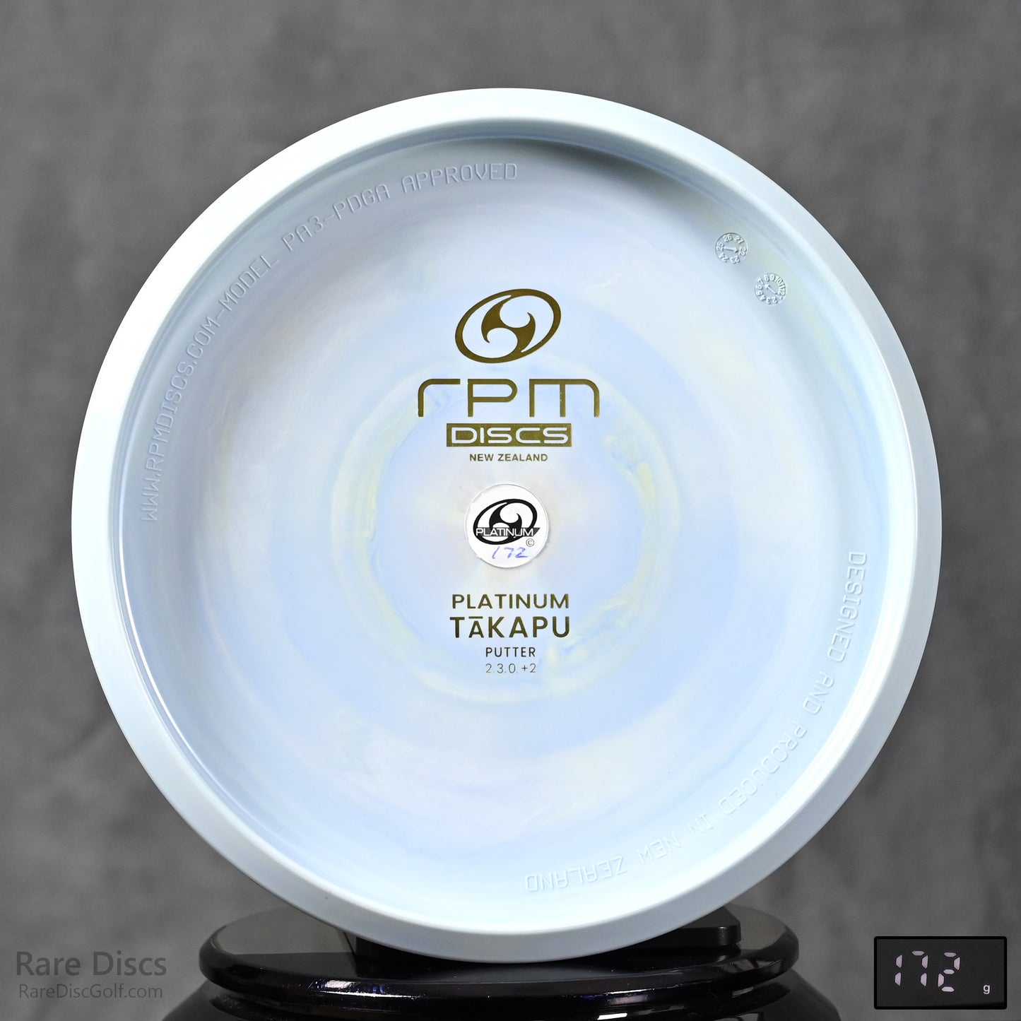 RPM Takapu Disc Golf Swirly Premium Platinum Plastic
