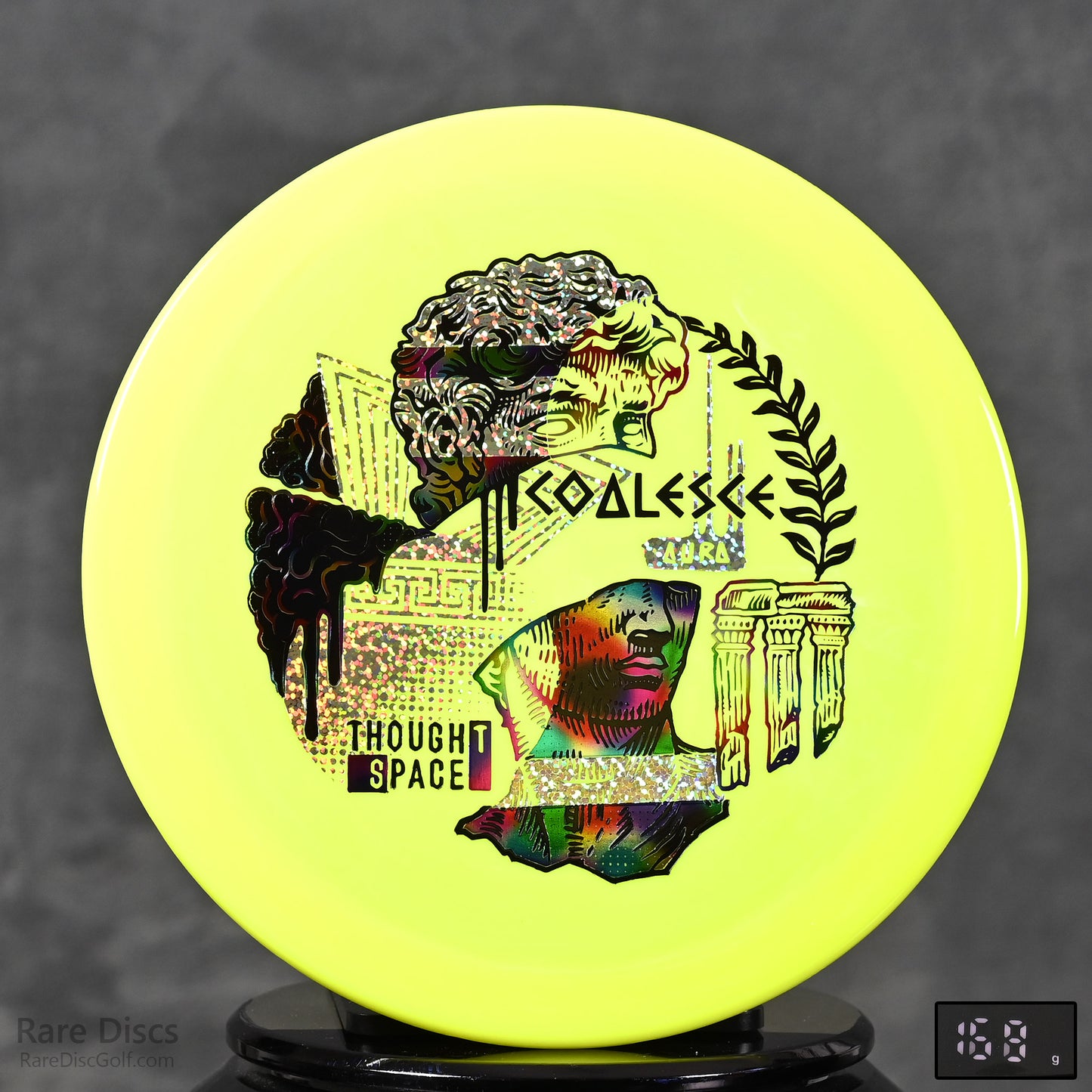 Thought Space Coalesce Aura Disc Golf Distance Driver Statue Brain Greek Stamp Rare Discs