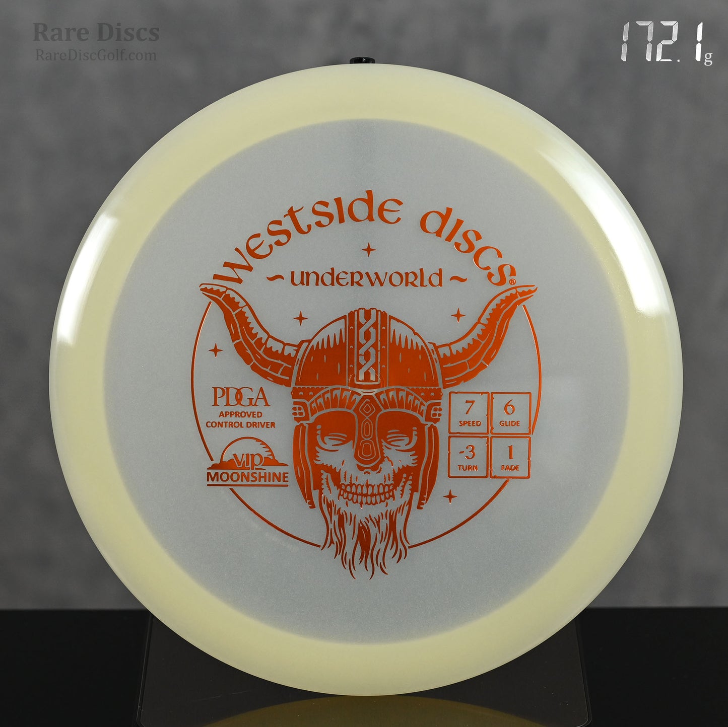 Westside Discs Underworld Moonshine Glow in the Dark Disc Golf Frisbee Skull Viking Stamp Rare Discs Canada