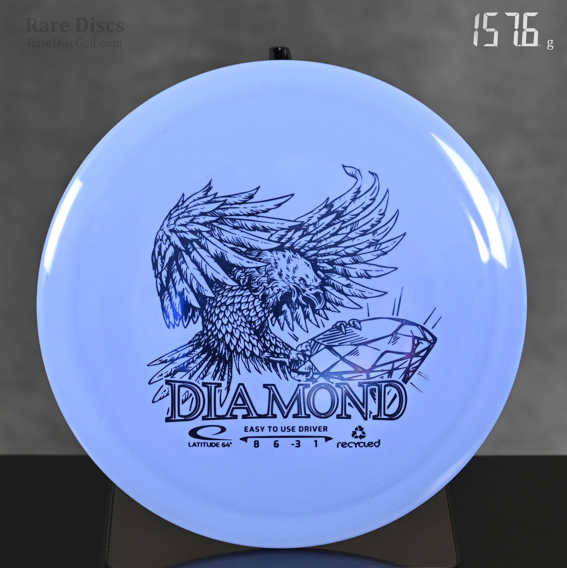 Latitude 64 Diamond recycled plastic disc golf frisbee for beginners easy to throw understable