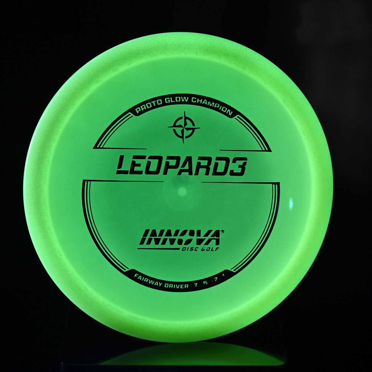 Innova Proto Glow Champion Leopard3 Rare Discs flippy fairway driver easy to throw night disc golf frisbee Rare Discs Canada glow sample