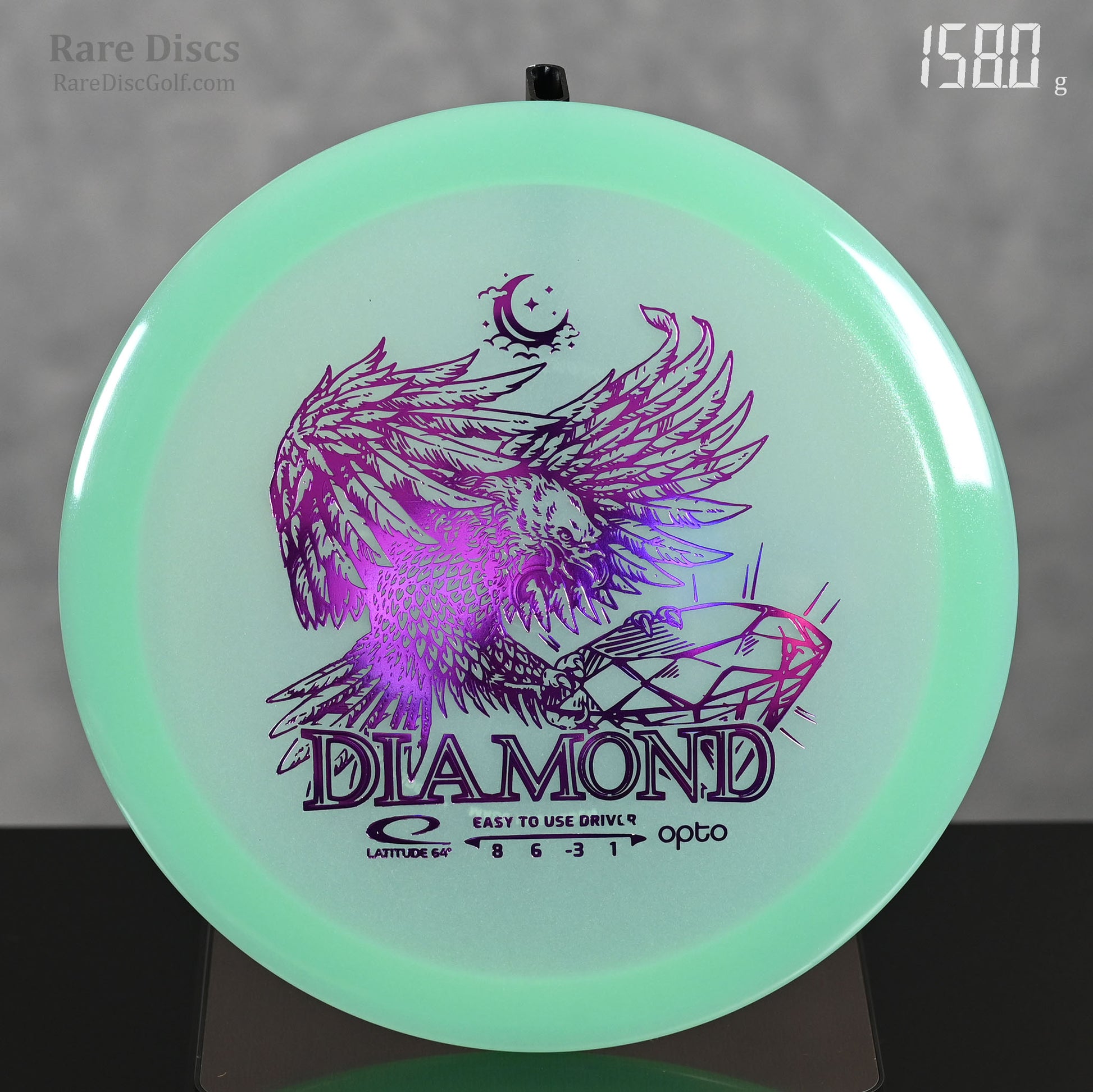 Rare Discs Latitude64 Diamond disc golf frisbee for beginners easy to throw eagle gem stamp glow in the dark Moonshine plastic Canadian Shop