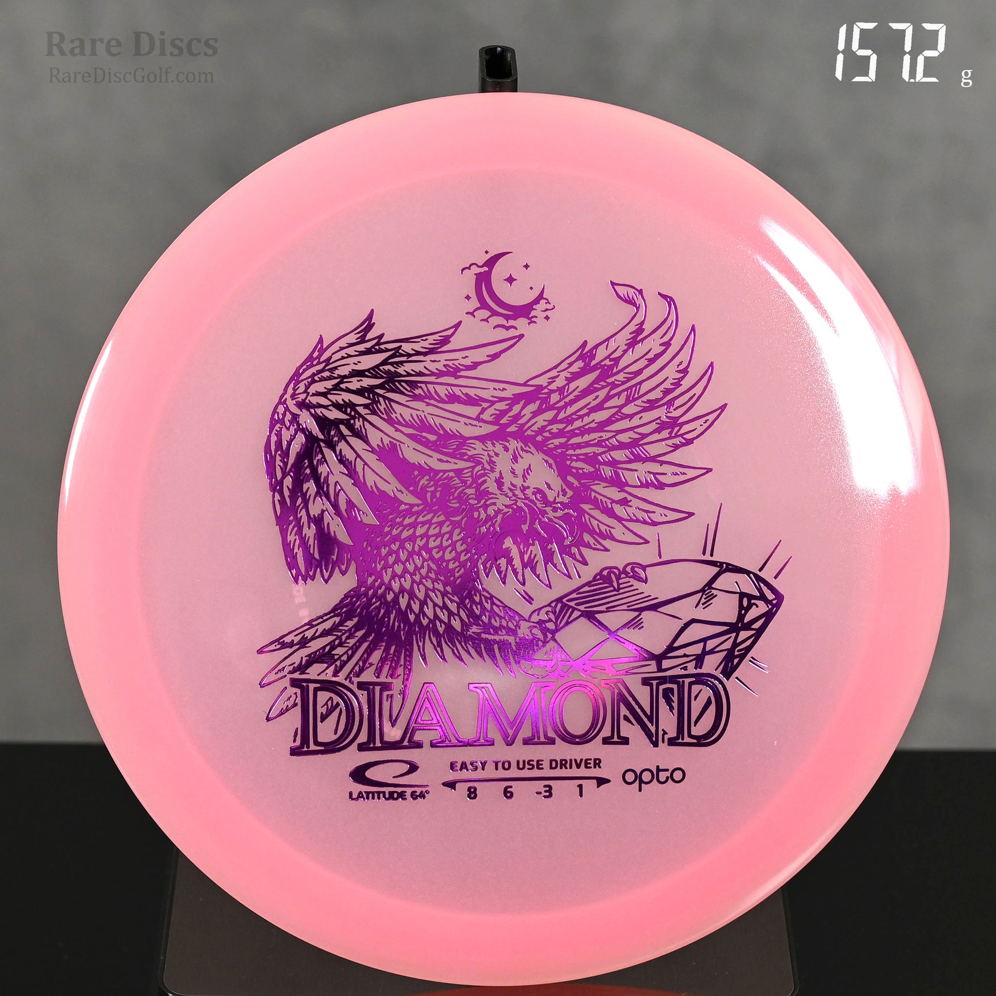 Rare Discs Latitude64 Diamond disc golf frisbee for beginners easy to throw eagle gem stamp glow in the dark Moonshine plastic Canadian Shop