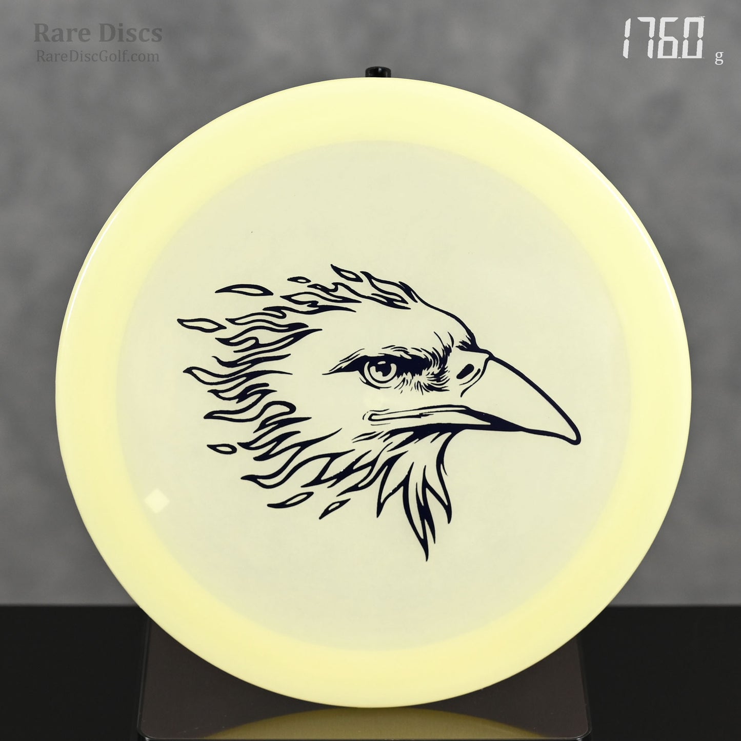 Mint Discs Phoenix overstable disc golf driver at Rare Discs Canada glow in the dark fire eagle stamp