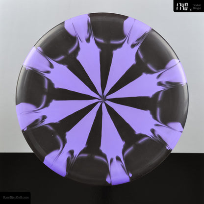 Meridian Discs Mojave Disc Golf Putter in Marbled Graphite plastic purple/black swirl