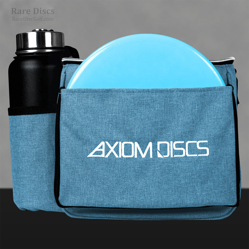 Axiom Discs shuttle bag starter shoulder bag for discgolf in Heather teal front profile Rare Discs Canadian disc golf shop