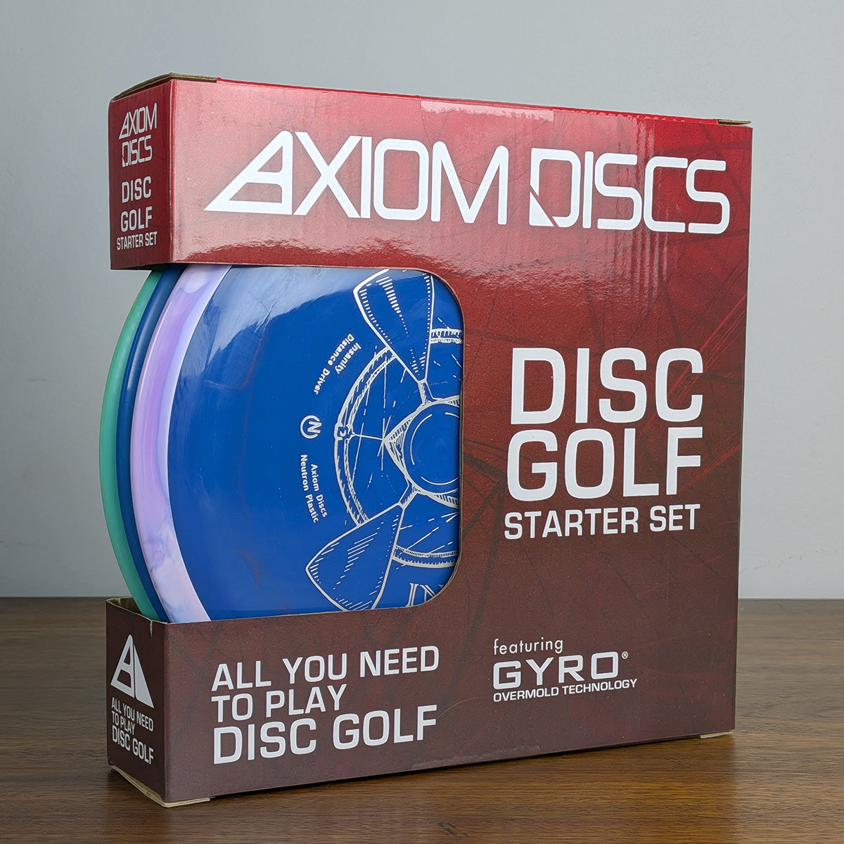 Axiom Premium disc golf starter set - front view