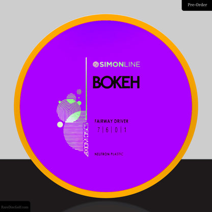 Axiom Bokeh disc golf fairway driver stock stamp Rare Discs Canada purple/orange