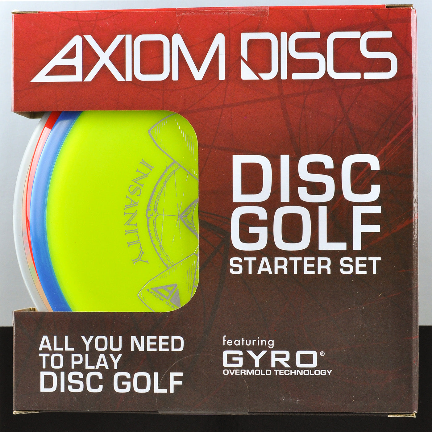 Axiom Premium disc golf starter set - front view