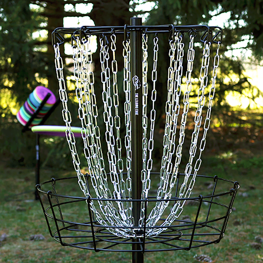 MVP Black Hole Practice disc golf basket light weight affordable