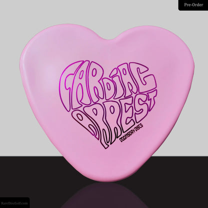 Doomsday Discs Cardiac Arrest disc golf putter heart shaped novelty flying object Rare Discs Canada - Pink