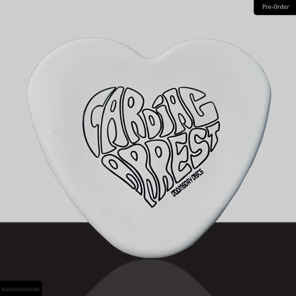 Doomsday Discs Cardiac Arrest disc golf putter heart shaped novelty flying object Rare Discs Canada - White