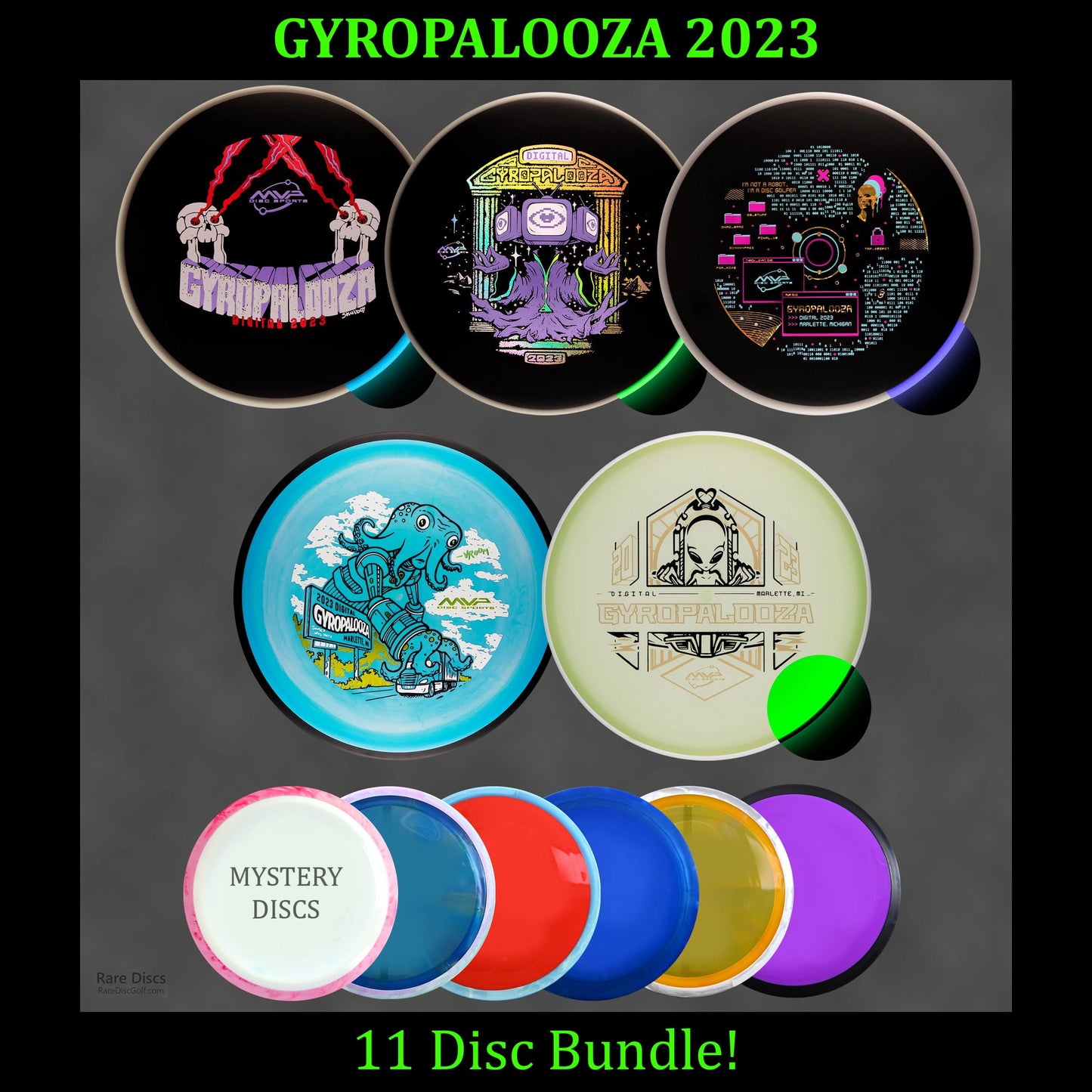 mvp gyropalooza 2023 mystery box with 11 discs