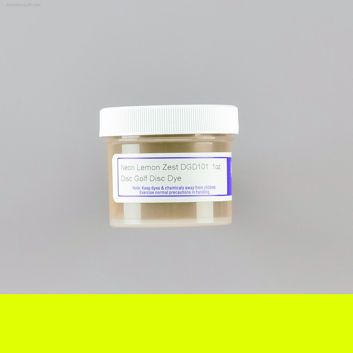 Pro Chemical and Dye neon colours UV reactive disc golf dyeing 1oz container for art customization DGD101 neon lemon zest