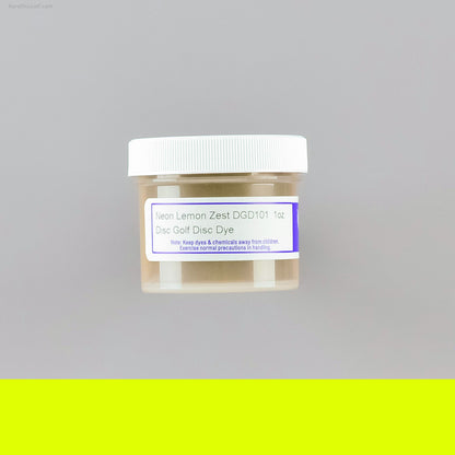 Pro Chemical and Dye neon colours UV reactive disc golf dyeing 1oz container for art customization DGD101 neon lemon zest