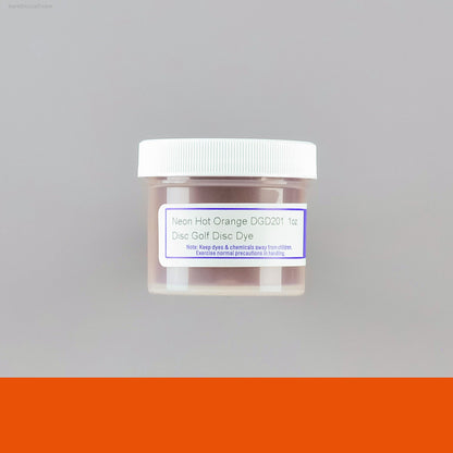 Pro Chemical and Dye neon colours UV reactive disc golf dyeing 1oz container for art customization DGD201 Neon Hot Orange