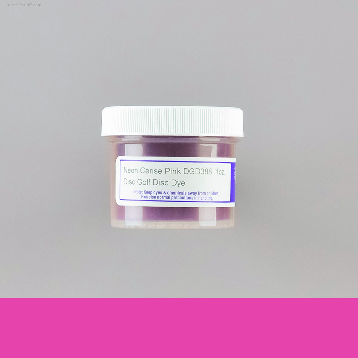 Pro Chemical and Dye neon colours UV reactive disc golf dyeing 1oz container for art customization DGD388 Cerise Pink