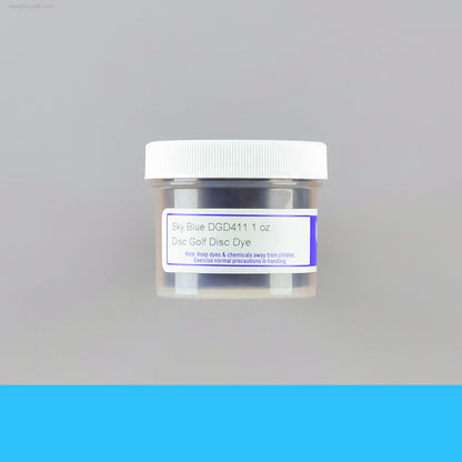 Pro Chemical and Dye neon colours UV reactive disc golf dyeing 1oz container for art customization DGD411 Sky Blue