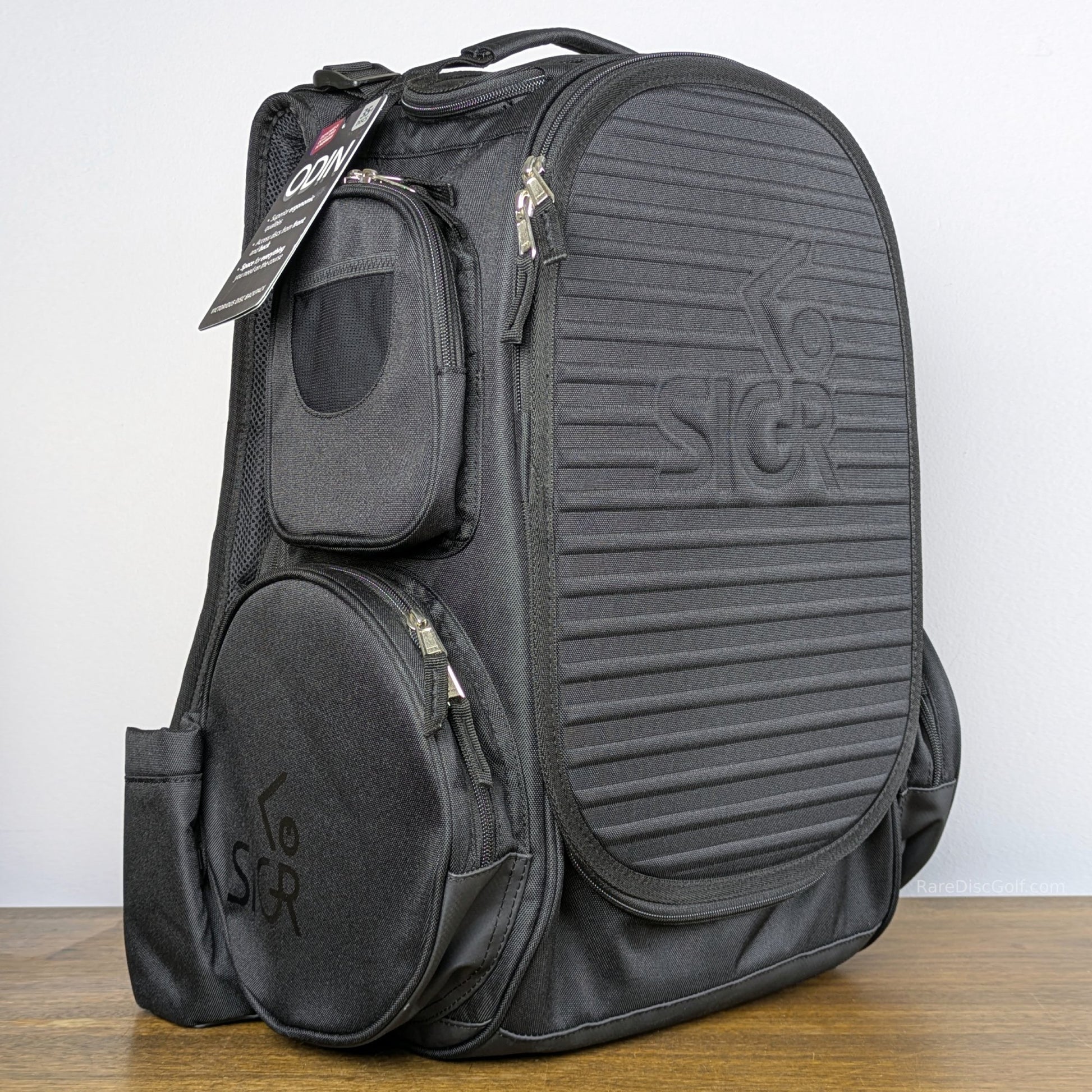 Sigr Odin Extra Large Disc Golf Backpack Bag Black Rare Discs Canada - Side Profile