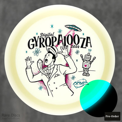 Axiom Vanish total eclipse glow in the dark frisbee golf disc included in the 2024 MVP GYROPalooza mystery box from Rare Discs. Free shipping to Canada and USA.