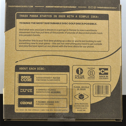 Trash Panda Premium Recycled Disc Golf Starter Set for Beginners
